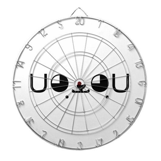 可愛いかわいい子犬日本の顔文字 ダーツボード (正面)