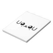 可愛いかわいい子犬日本の顔文字 ノートパッド (回転)