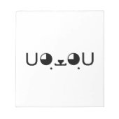 可愛いかわいい子犬日本の顔文字 ノートパッド (正面)