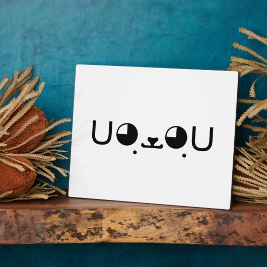 可愛いかわいい子犬日本の顔文字 フォトプラーク (側面)