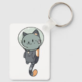 可愛いかわいい宇宙飛行士の子猫 キーホルダー (裏面)