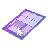 可愛いかわいい宇宙飛行士アンデートウィークリープランナー ノートパッド (アングル)