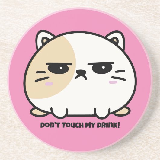 可愛いかわいい怒ぽっぽん餅 コースター (正面)