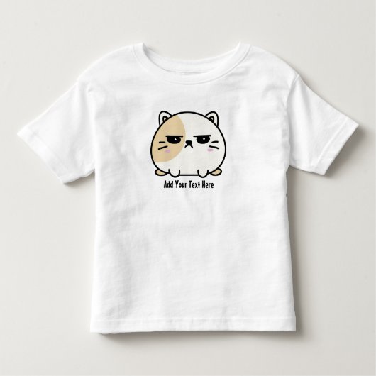 可愛いかわいい怒ぽっぽん餅 トドラーTシャツ (正面)