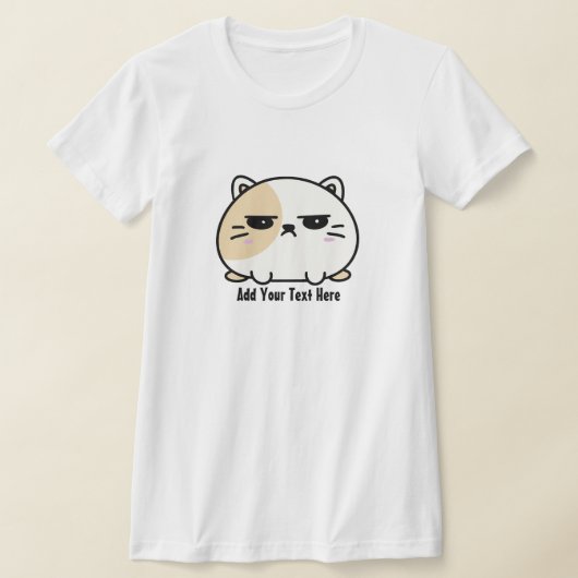 可愛いかわいい怒ぽっぽん餅 Tシャツ (レイダウン)