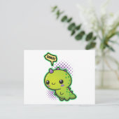 可愛いかわいい恐竜 ポストカード (スタンド正面)