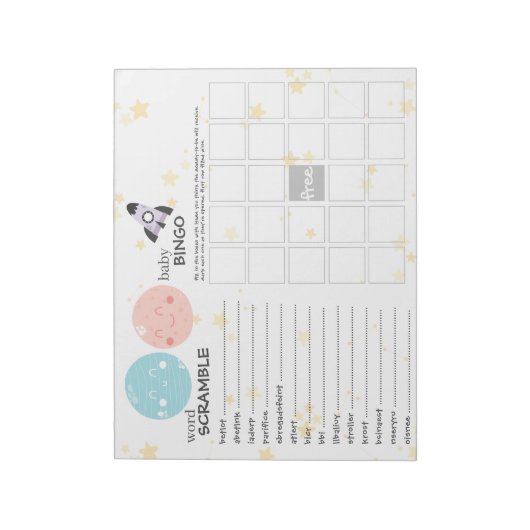 可愛いかわいい惑星ベビージェンダーがゲームを公開 ノートパッド (回転)