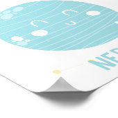 可愛いかわいい惑星Outer Space Kid's ポスター (角)