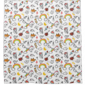 可愛いかわいい柄シャワーカーテン シャワーカーテン (正面)