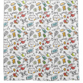 可愛いかわいい柄シャワーカーテン シャワーカーテン (正面)