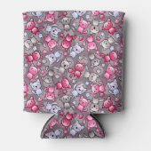 可愛いかわいい柄 缶クーラー (正面)