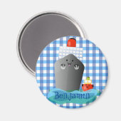 可愛いかわいい海ライナータグ漫画イラストレーション マグネット (正面/裏面)