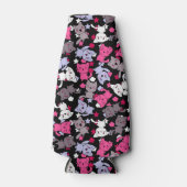 可愛いかわいい猫の柄3 ボトルクーラー (正面)