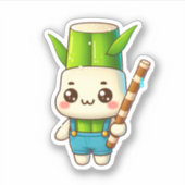 可愛いかわいい竹 シール (正面)