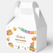 可愛いかわいい素朴フィエスタタコベイビーシャワー フェイバーボックス (裏面)