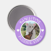 可愛いかわいい紫のパッシープルシーブビーブス写真 マグネット (正面/裏面)