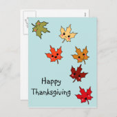 可愛いかわいい葉漫画 シーズンポストカード (正面/裏面)