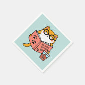 可愛いかわいい読猫の本 スタンダードカクテルナプキン (角)