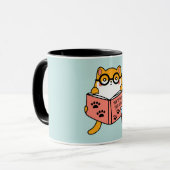 可愛いかわいい読猫の本 マグカップ (正面左)