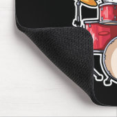 可愛いかわいい遊ネコの太鼓ドラマー猫好き マウスパッド (コーナー)