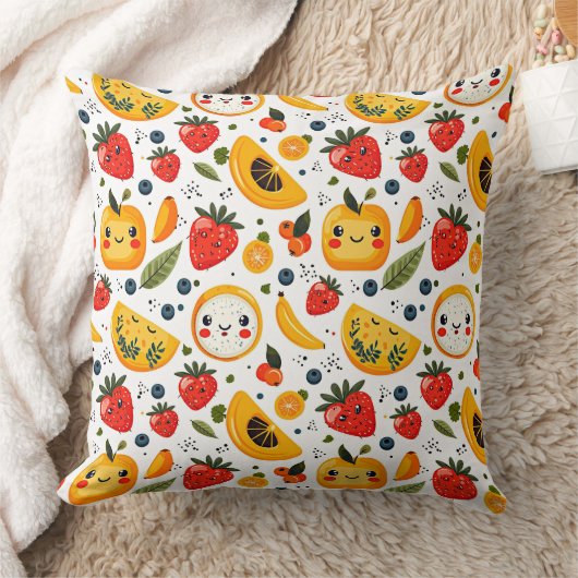 可愛いかわいい食すしキャラクター白b クッション (ブランケット)