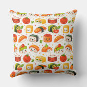 可愛いかわいい食すしキャラクター白b クッション (裏面)