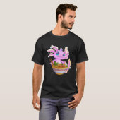 可愛いかわいい食べアソロテルラーメン日本のFoo Tシャツ (正面フル)
