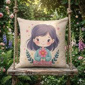 可愛いかわいい「優しい」イラストレーション – 健康アート クッション