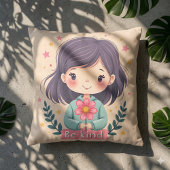 可愛いかわいい「優しい」イラストレーション – 健康アート クッション