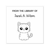 可愛いかわいいCatライブラリのパーソナライズ名 セルフインキングスタンプ (デザイン)