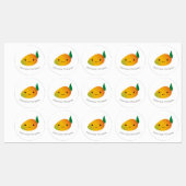 可愛いかわいいMangoラベル（カスタマイズ可能な名前） ラベル (シート)