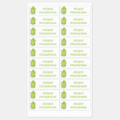 可愛いかわいいpapaya paw paw cartoon パーソナライズされた ラベル (シート)