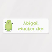 可愛いかわいいpapaya paw paw cartoon パーソナライズされた ラベル (デザイン1)