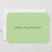 可愛いかわいらしエンドウ豆が私の花嫁カードになる 招待状 (裏面)