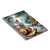 可愛いかわいらしカタツムリと蝶の妖精の国 ノートブック (右側)