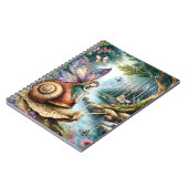 可愛いかわいらしカタツムリと蝶の妖精の国 ノートブック (左側)