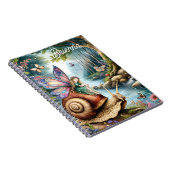 可愛いかわいらしカタツムリと蝶の妖精の国 ノートブック (右側)