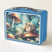 可愛いかわいらしカタツムリと蝶の妖精の国 メタルランチボックス (裏面)