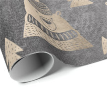 可愛いかわいらしバラ金ゴールドクリスマスツリーベアパターン