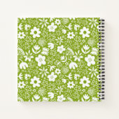 可愛いかわいらし花と虫の女の子 ノートブック (裏面)