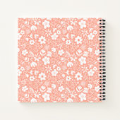 可愛いかわいらし花と虫の女の子 ノートブック (裏面)