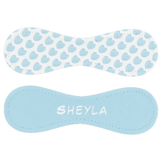 可愛いかわいらし青いハートパターン名 ソフトボール (パネル)