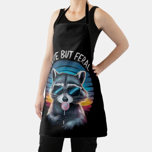 可愛いがフェラルおもしろいラクーン エプロン (インサイチュ)