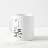 可愛いが不気味なレトロなグルービーハロウィーン コーヒーマグカップ (正面左)