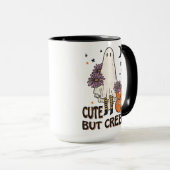 可愛いが不気味なレトロ幽霊ハロウィンコーヒーマグ マグカップ (正面右)