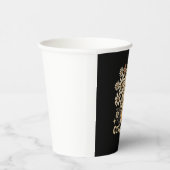 可愛いが不気味フローラおもしろいハロウィーン幽霊チェック 紙コップ (右)