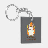 可愛いが危険なバニー | かわいいキーチェーン キーホルダー (正面左)