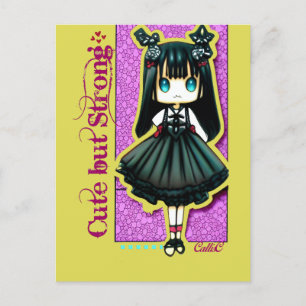 可愛いが強い – CalisC Tによるロリーゴシックの少女 – ポストカード