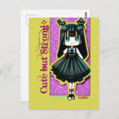 可愛いが強い – CalisC Tによるロリーゴシックの少女 –  ポストカード (正面/裏面)
