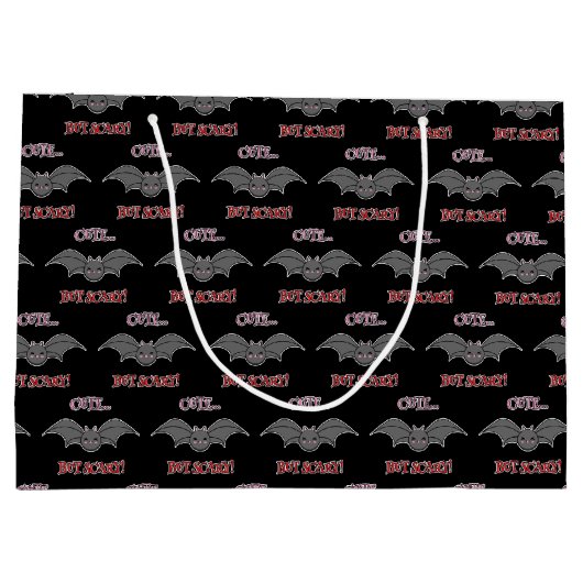 可愛いが怖いこうもり ラージペーパーバッグ (裏面)